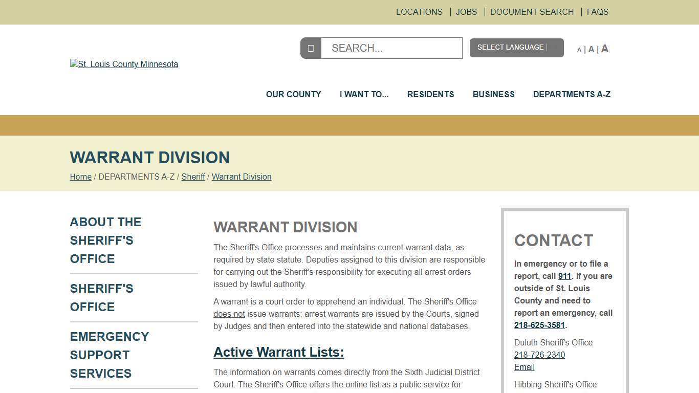 Warrant Division
