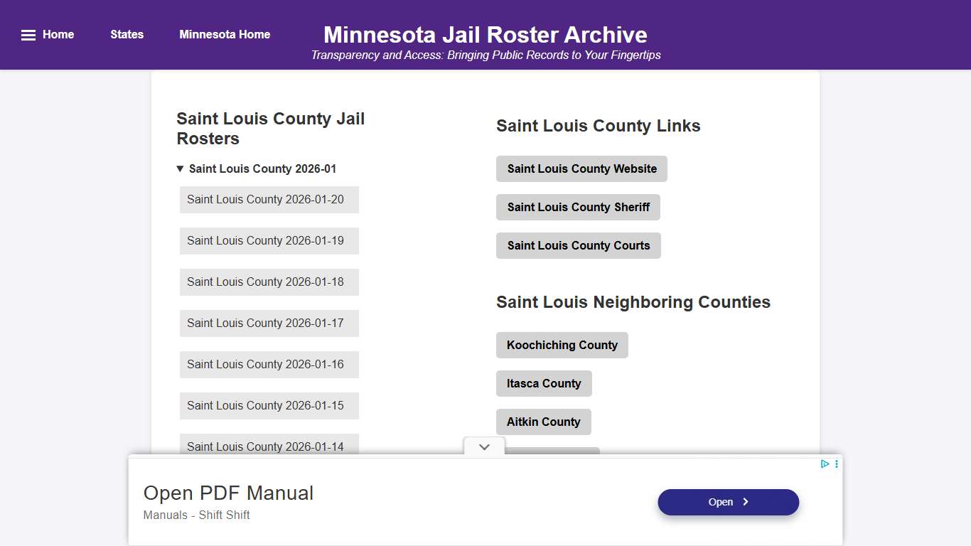 Saint Louis County - Minnesota Jail Rosters